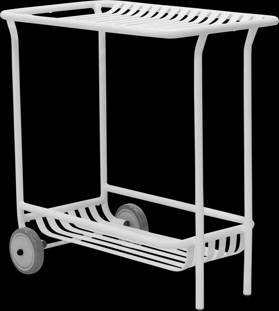 Outdoor Ischia White Cart - Thumbnail - Image 5