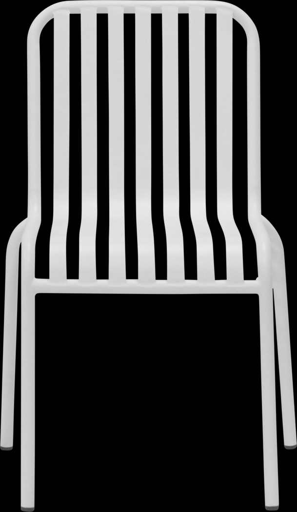 Outdoor Ischia White Side Chair, Set of 2 - Thumbnail - Image 3