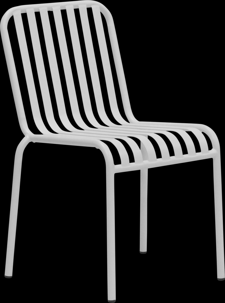 Outdoor Ischia White Side Chair, Set of 2 - Thumbnail - Image 4