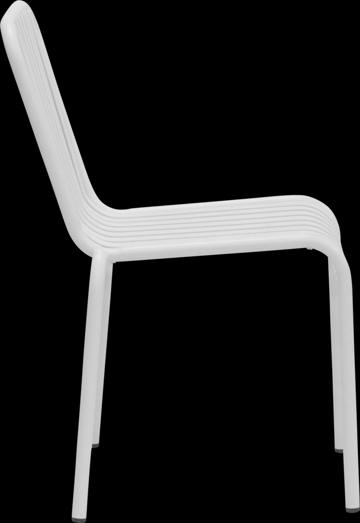 Outdoor Ischia White Side Chair, Set of 2 - Thumbnail - Image 5