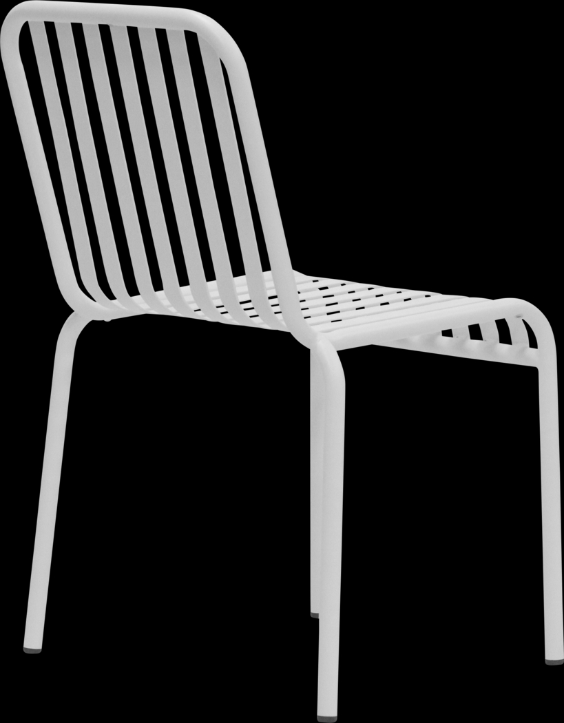 Outdoor Ischia White Side Chair, Set of 2 - Thumbnail - Image 6