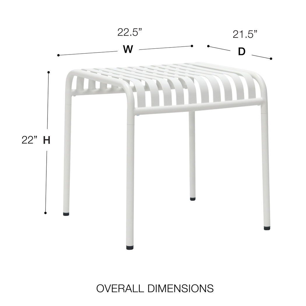 Outdoor Ischia White End Table - Thumbnail - Image 9