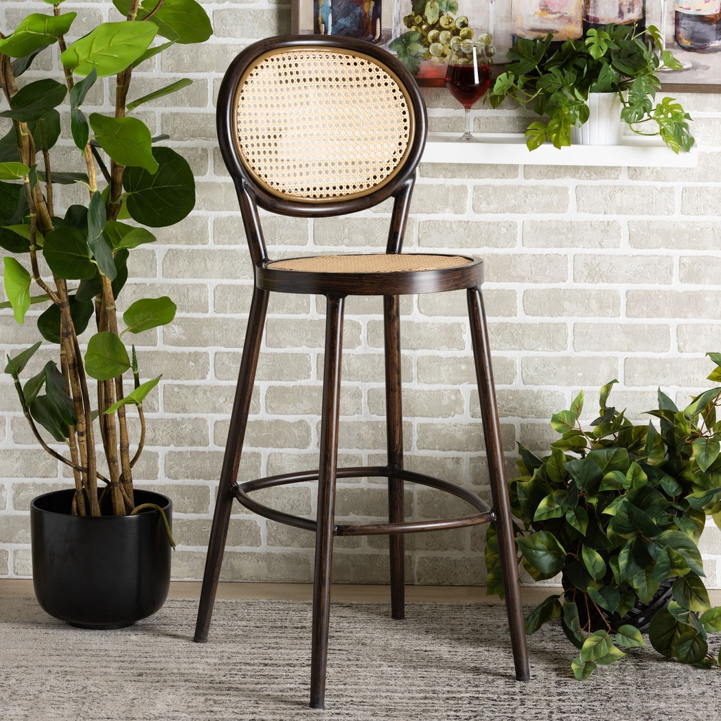 Outdoor Ivanel Brown Bar Stool - Thumbnail - Image 2