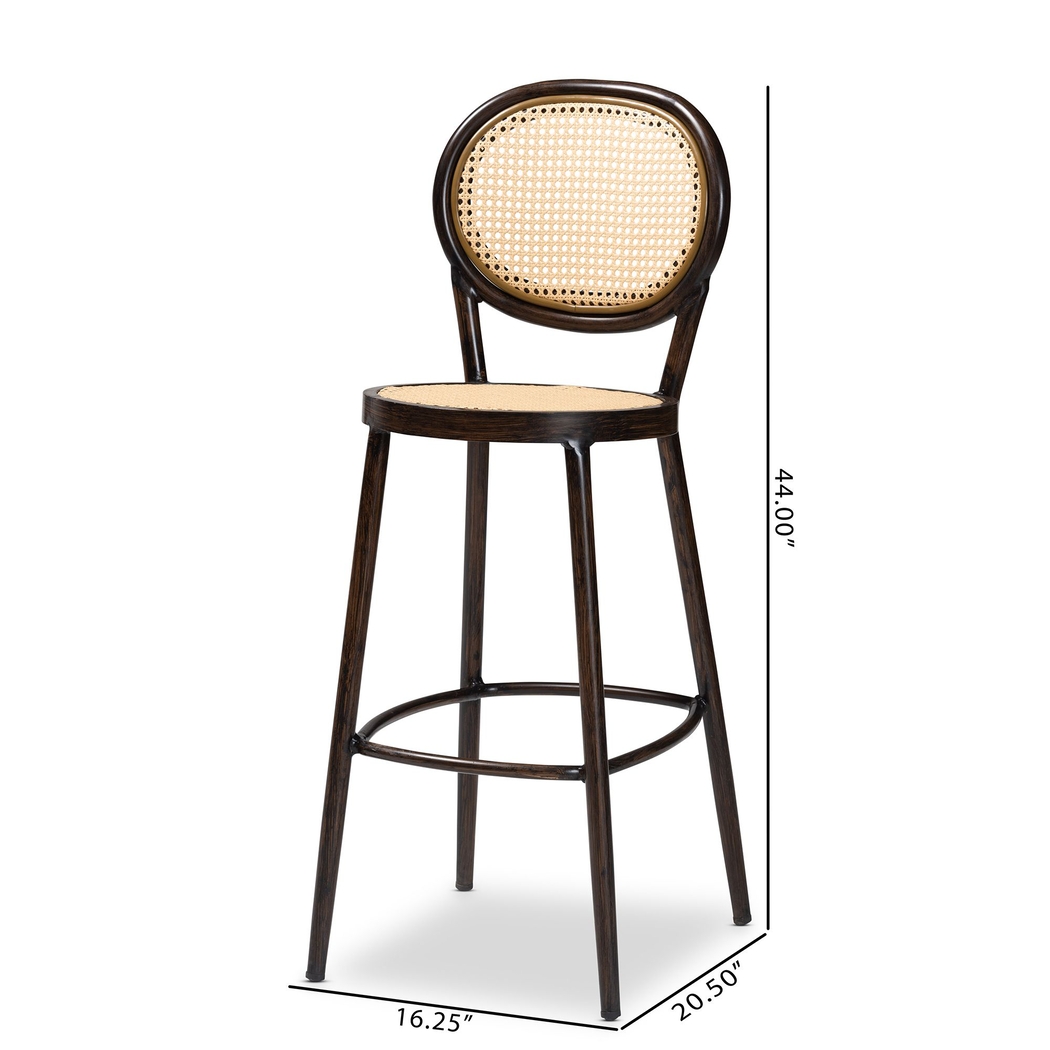 Outdoor Ivanel Brown Bar Stool - Thumbnail - Image 10