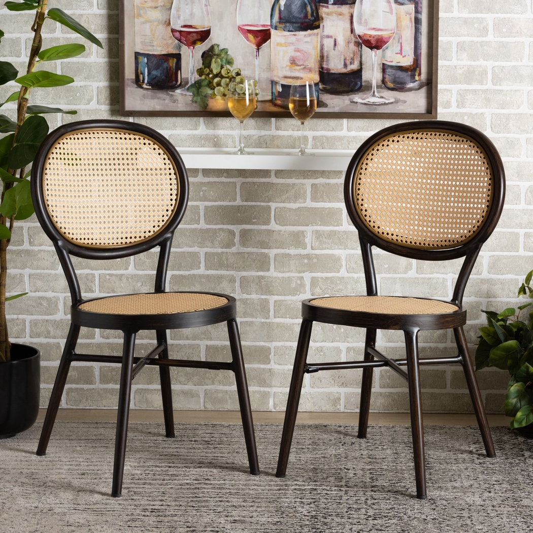 Outdoor Ivanel Brown Side Chair, Set of 2 - Thumbnail - Image 2