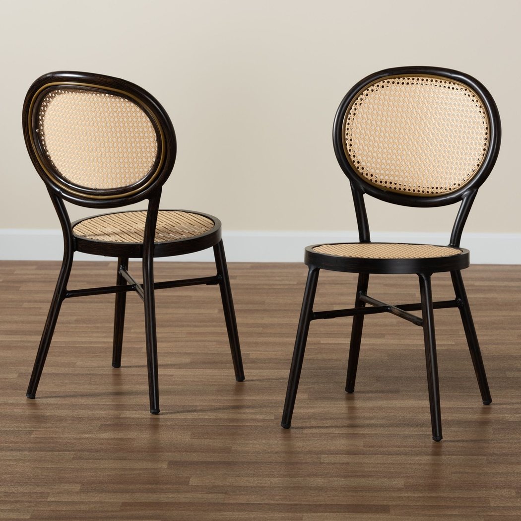 Outdoor Ivanel Brown Side Chair, Set of 2 - Thumbnail - Image 3