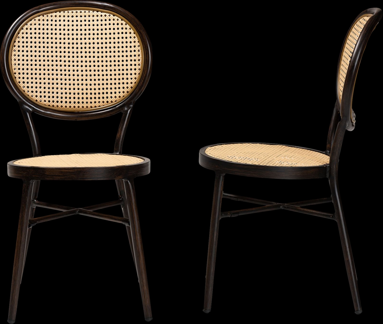 Outdoor Ivanel Brown Side Chair, Set of 2 - Thumbnail - Image 5