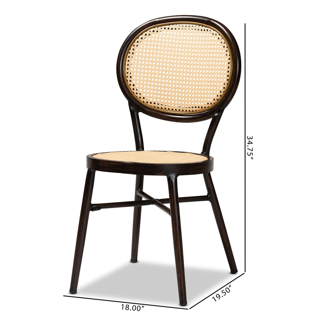 Outdoor Ivanel Brown Side Chair, Set of 2 - Thumbnail - Image 9