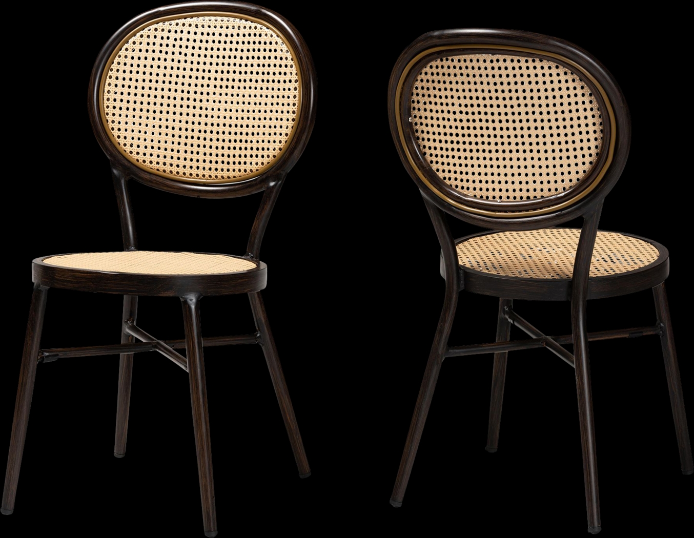 Outdoor Ivanel Brown Side Chair, Set of 2 - Thumbnail - Image 1