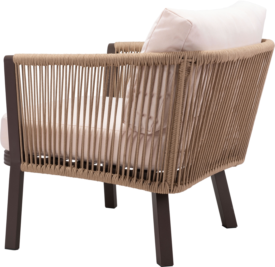 Outdoor Jetero Brown Accent Chair - Thumbnail - Image 5