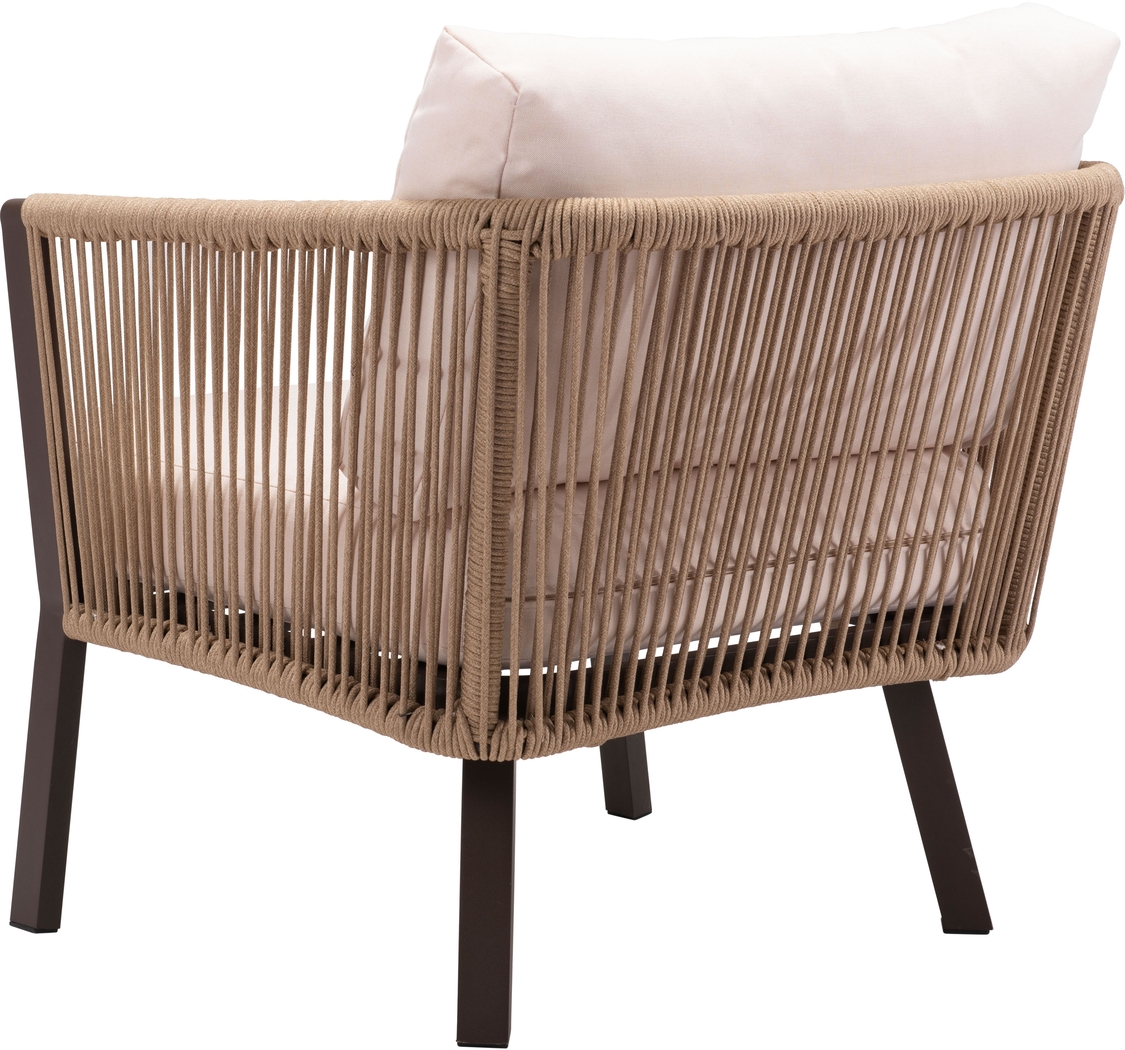 Outdoor Jetero Brown Accent Chair - Thumbnail - Image 6