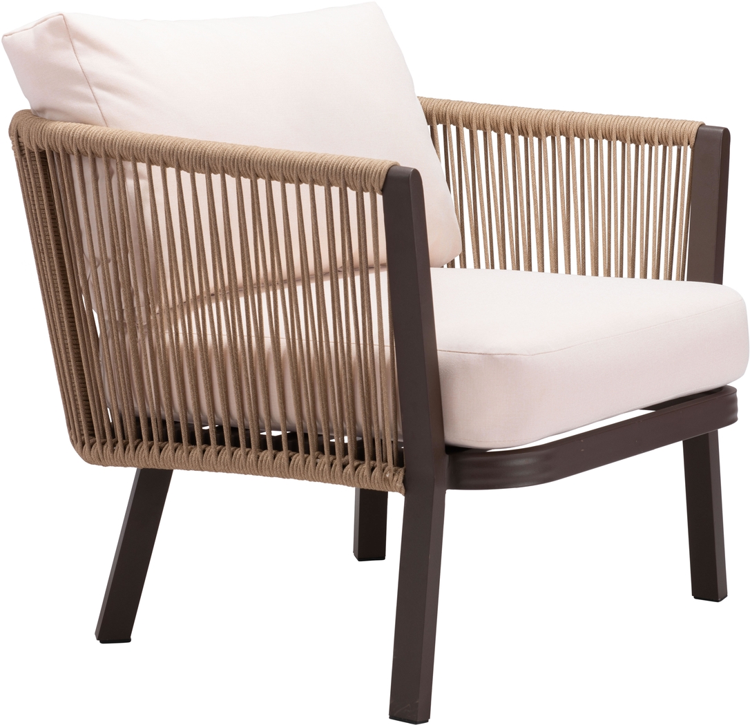 Outdoor Jetero Brown Accent Chair - Thumbnail - Image 7