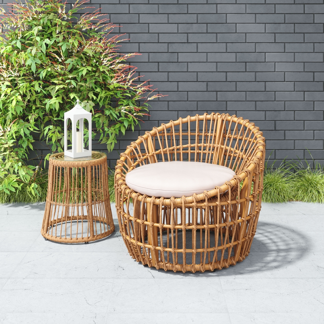 Outdoor Jumada Brown Accent Chair - Thumbnail - Image 3