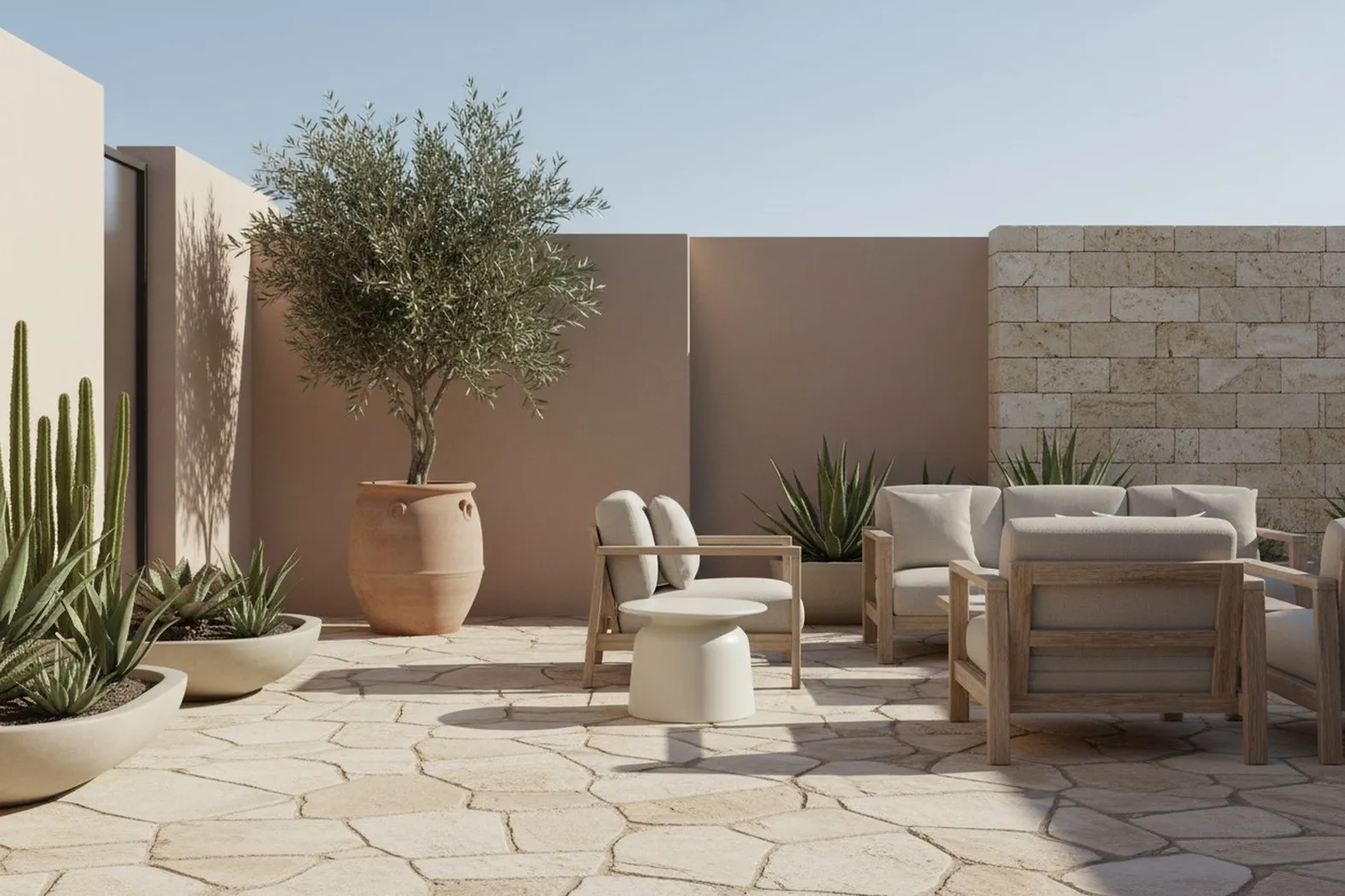 Outdoor Kante White Cocktail Table - Thumbnail - Image 2