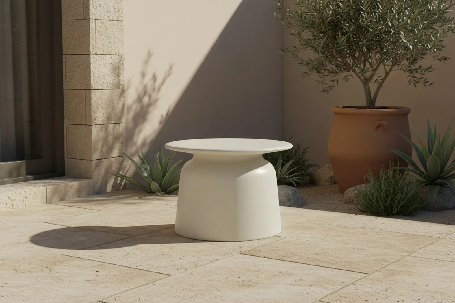 Outdoor Kante White Cocktail Table - Thumbnail - Image 3
