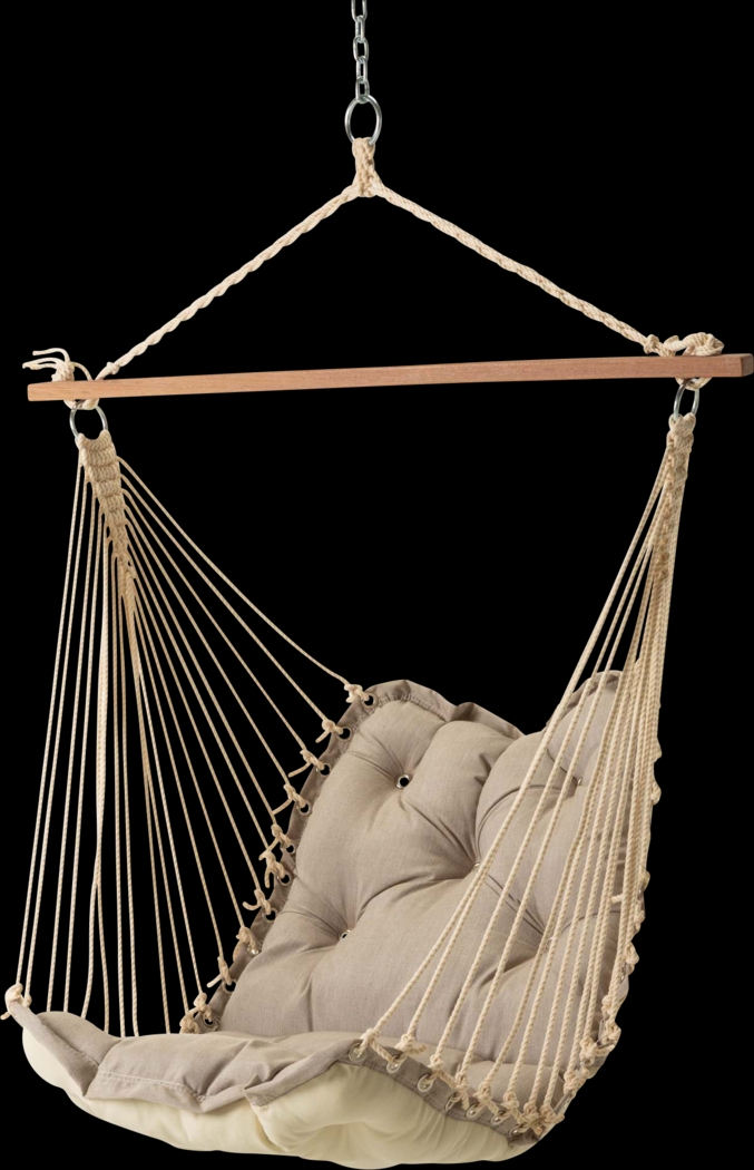 Outdoor Keone Beige Single Swing Hammock - Thumbnail - Image 1