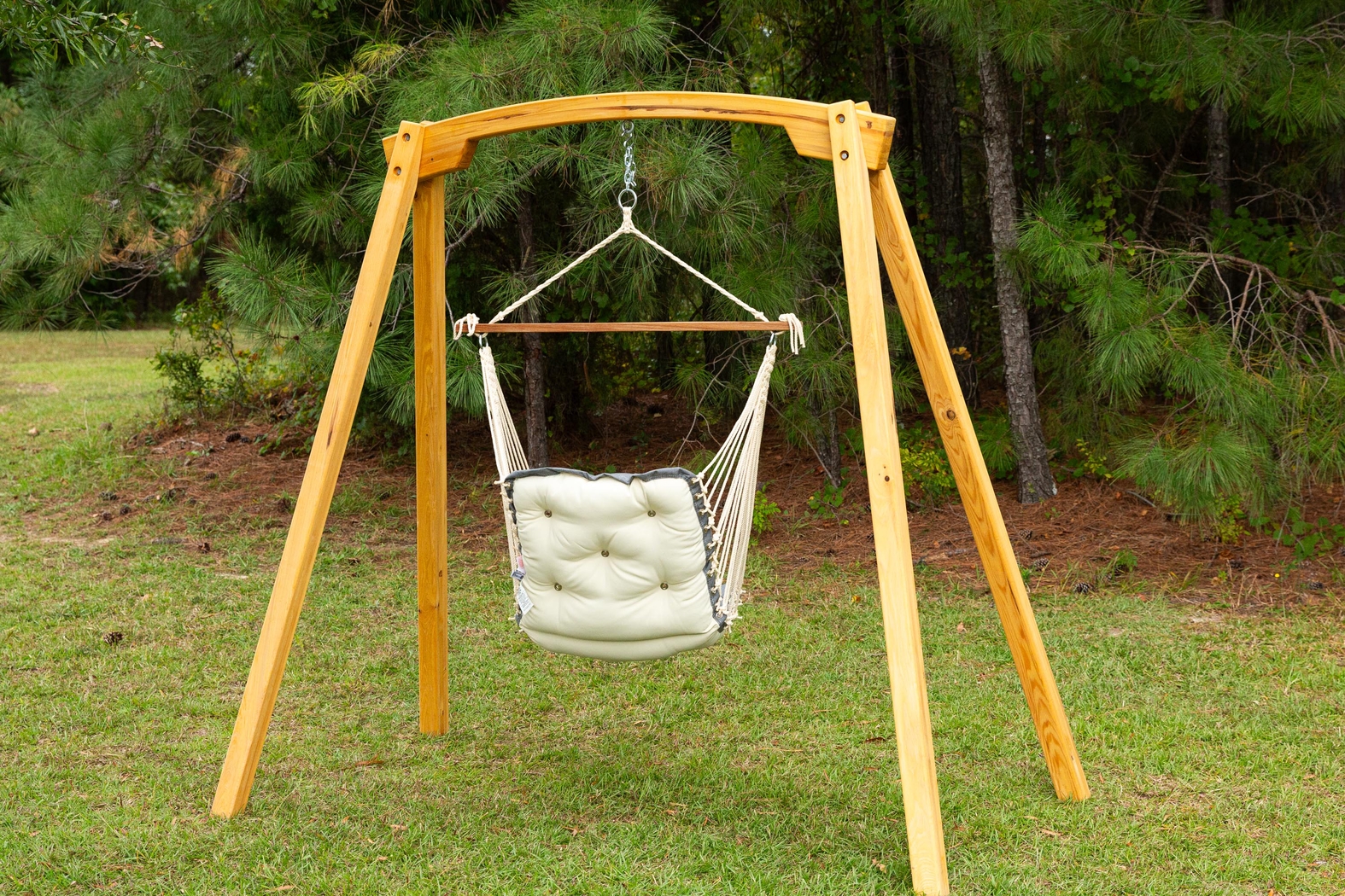 Outdoor Keone Gray Single Swing Hammock - Thumbnail - Image 12