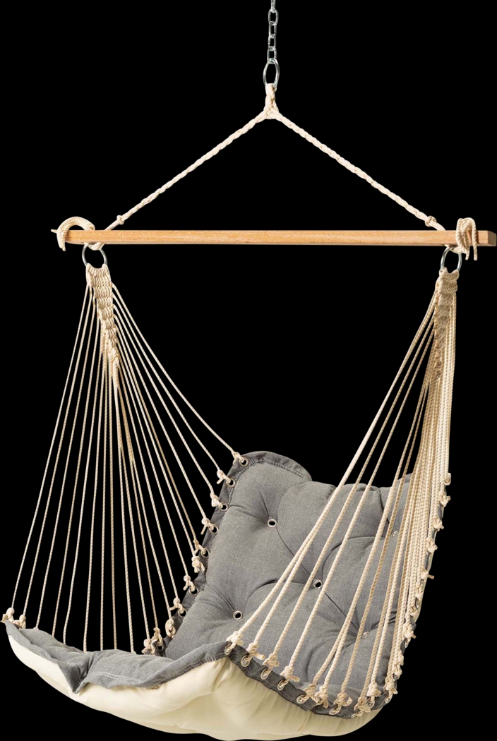 Outdoor Keone Gray Single Swing Hammock - Thumbnail - Image 1