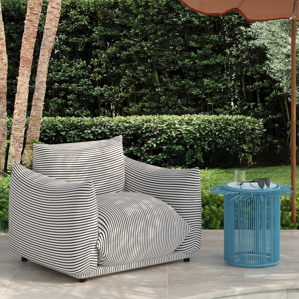 Outdoor Krouse Blue End Table - Thumbnail - Image 2