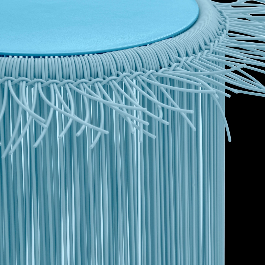 Outdoor Krouse Blue End Table - Thumbnail - Image 5