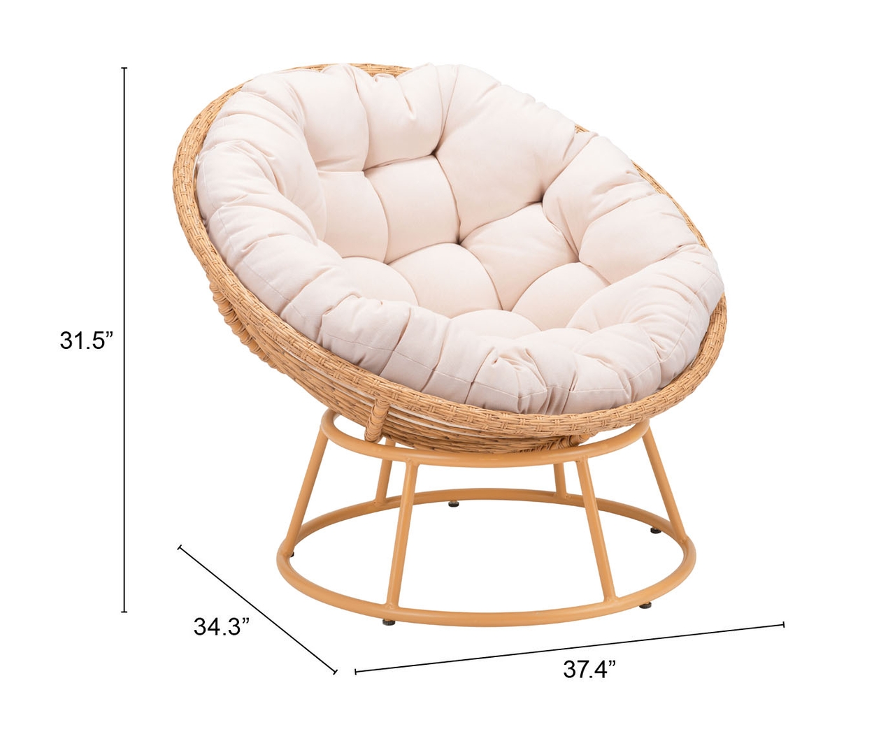 Outdoor Lanibeth Brown Accent Chair - Thumbnail - Image 13