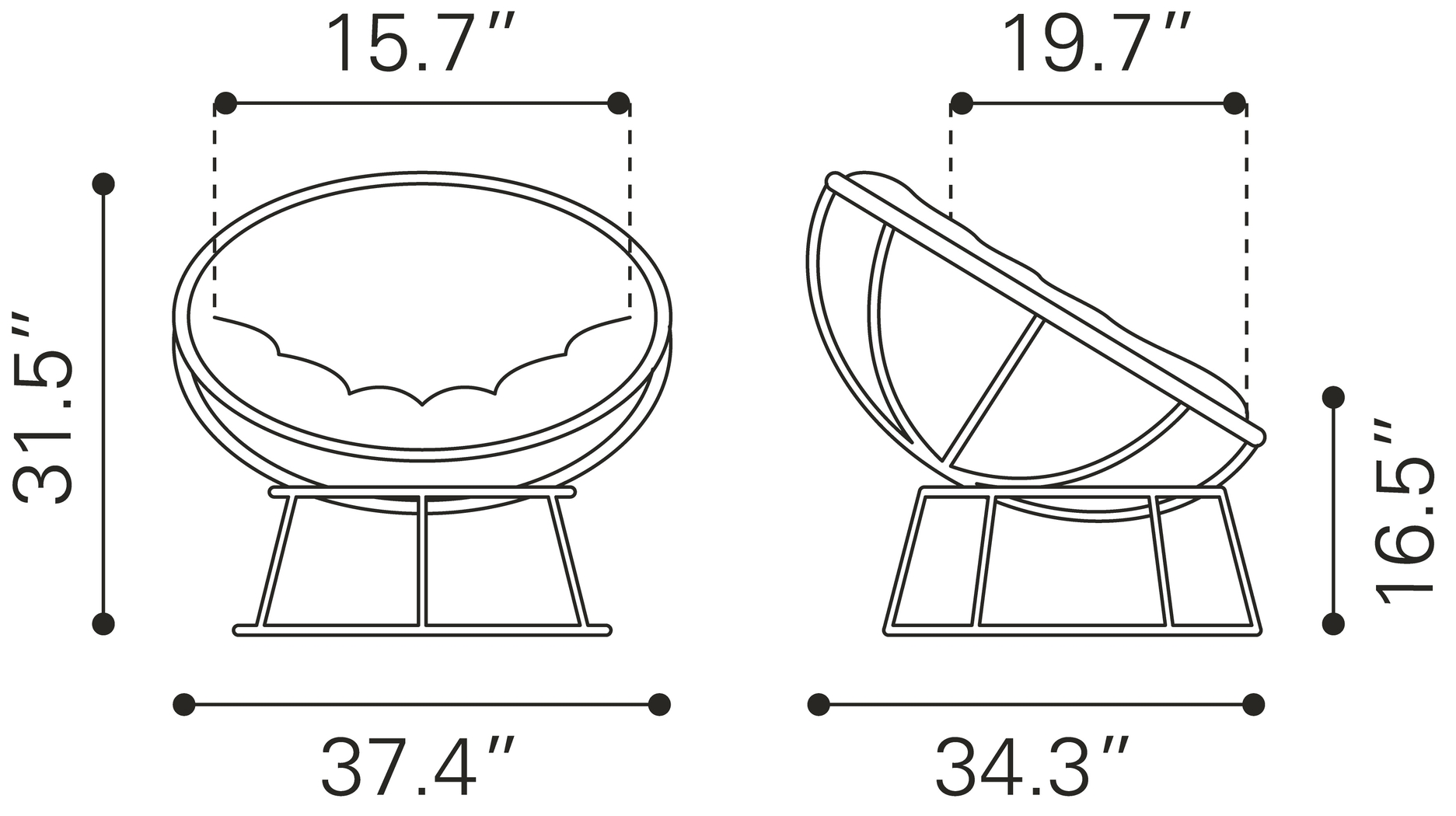 Outdoor Lanibeth Brown Accent Chair - Thumbnail - Image 14