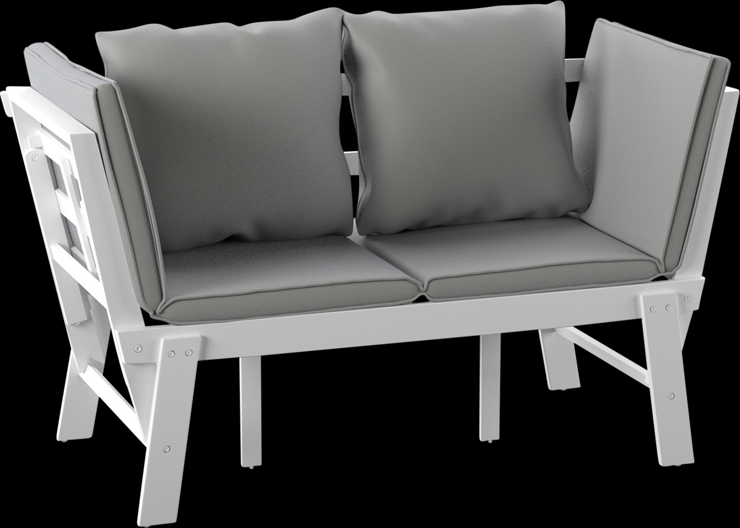 Outdoor Larabee White Loveseat - Thumbnail - Image 3
