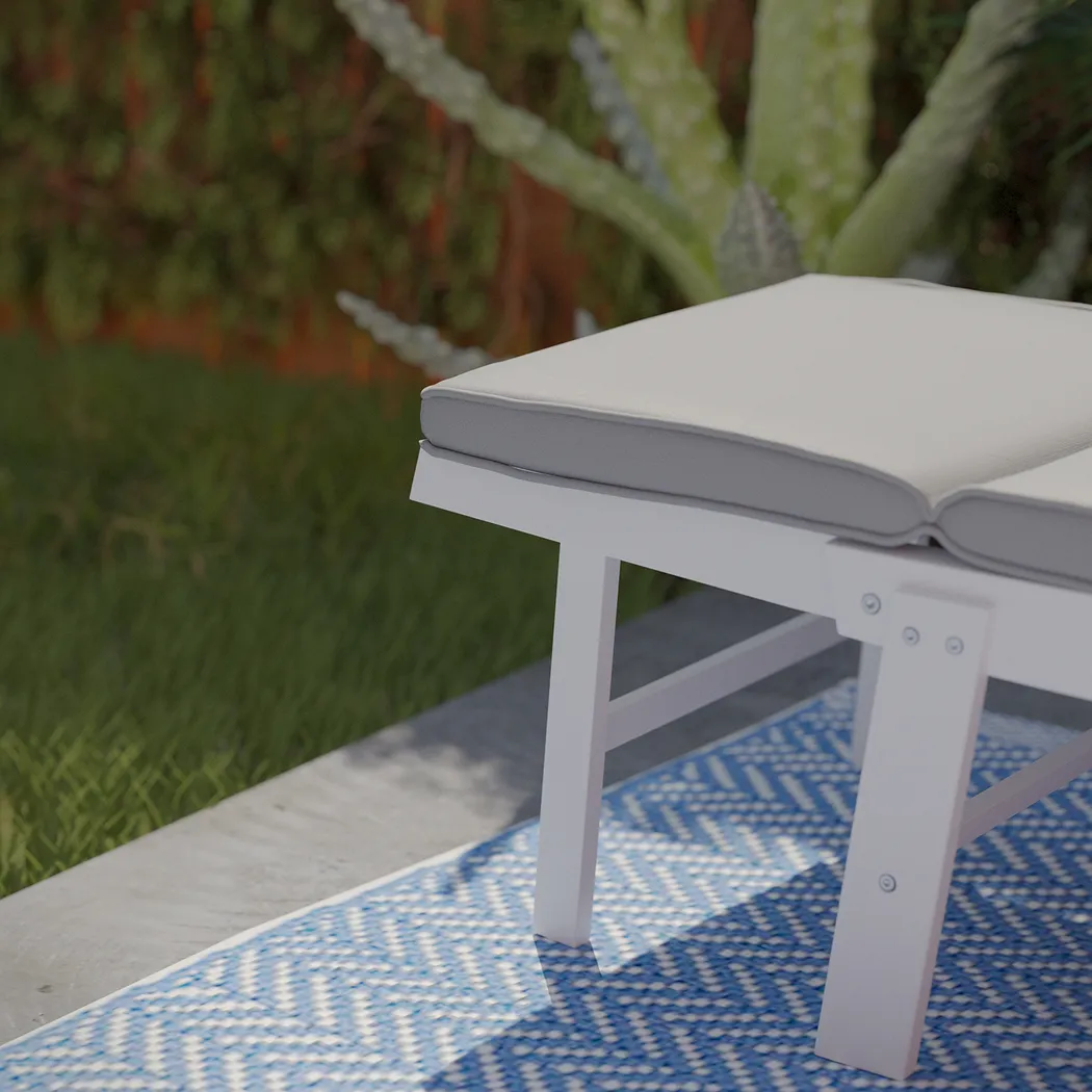 Outdoor Larabee White Loveseat - Image 6
