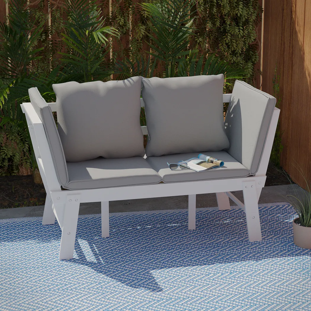 Outdoor Larabee White Loveseat - Image 7