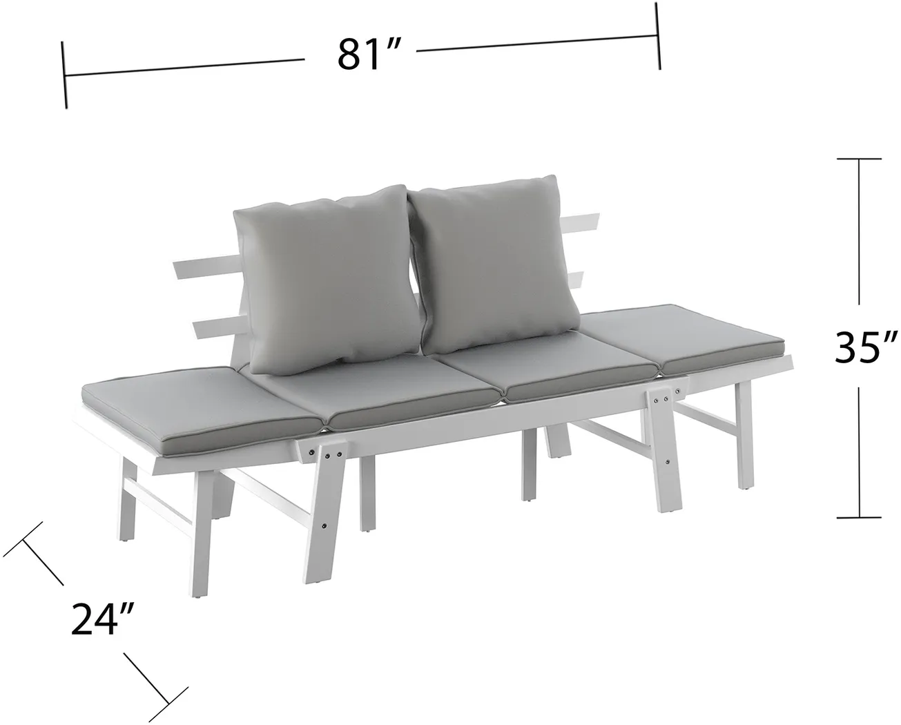 Outdoor Larabee White Loveseat - Image 9