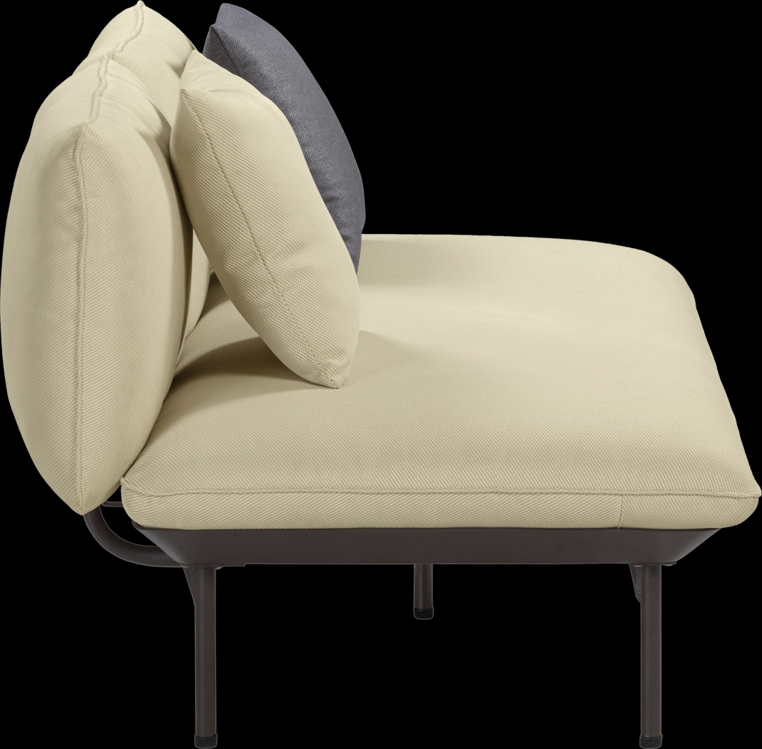 Outdoor Laurine Beige Loveseat - Thumbnail - Image 4