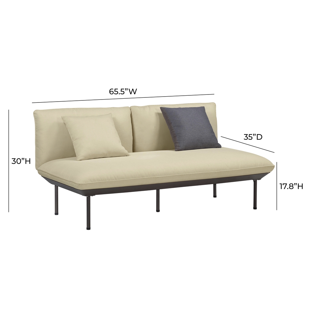 Outdoor Laurine Beige Loveseat - Thumbnail - Image 6