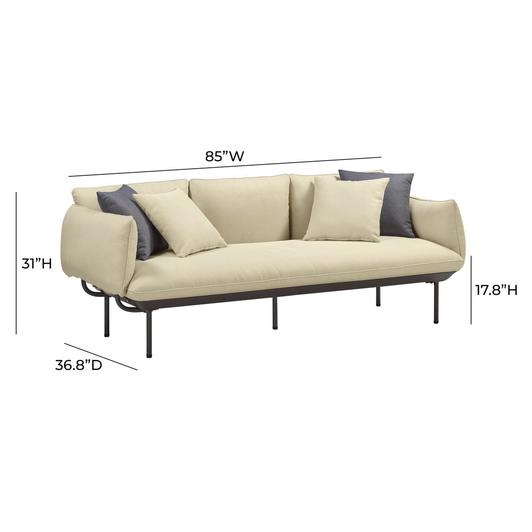 Outdoor Laurine Beige Sofa - Thumbnail - Image 6
