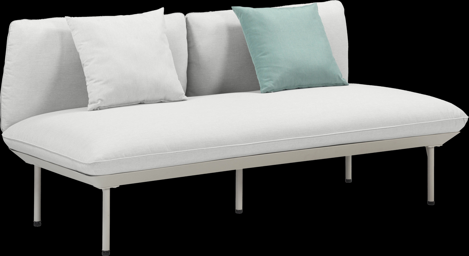 Outdoor Laurine Light Gray Loveseat - Thumbnail - Image 3