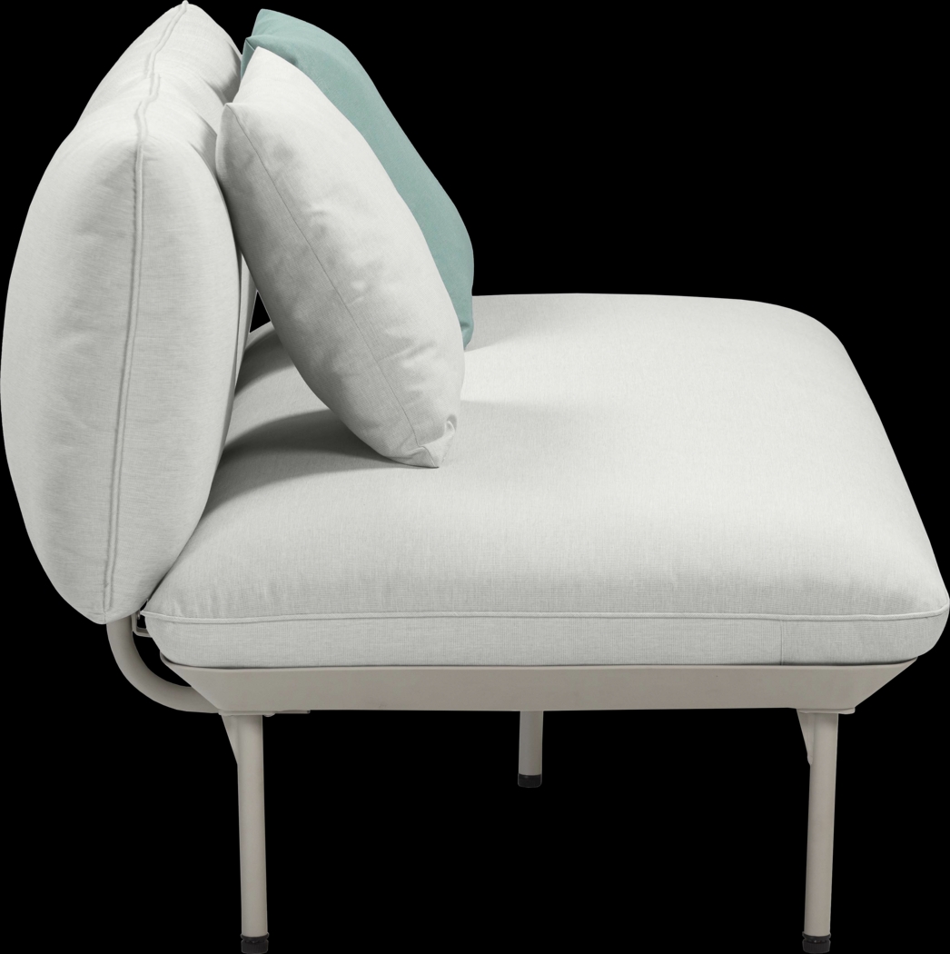 Outdoor Laurine Light Gray Loveseat - Thumbnail - Image 4