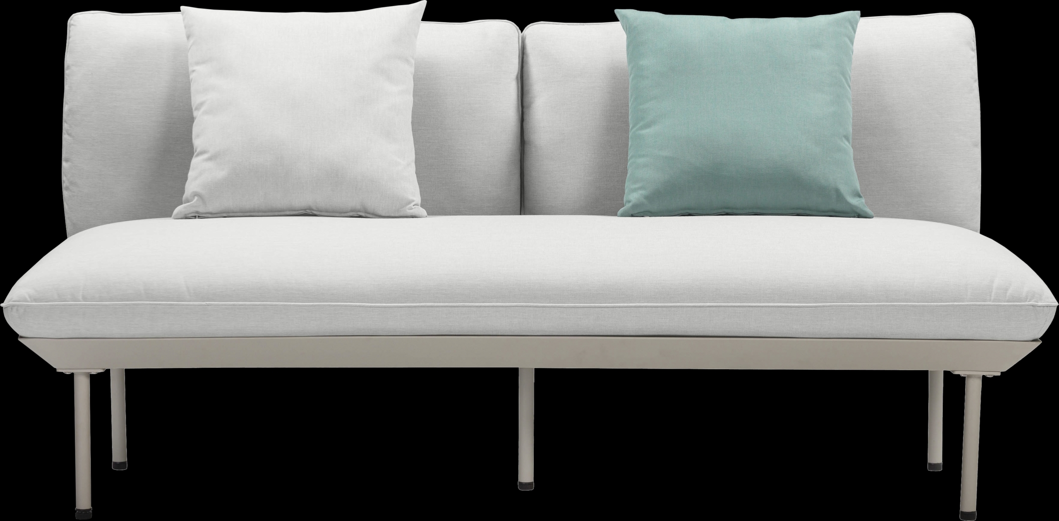 Outdoor Laurine Light Gray Loveseat - Thumbnail - Image 1