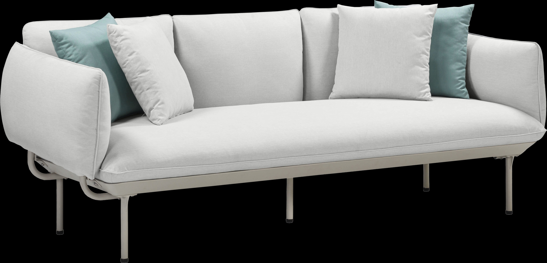 Outdoor Laurine Light Gray Sofa - Thumbnail - Image 3