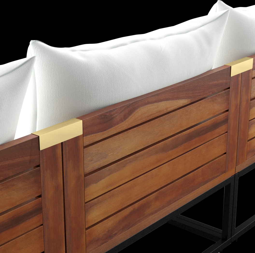 Outdoor Laverne Modular White Sofa - Thumbnail - Image 3