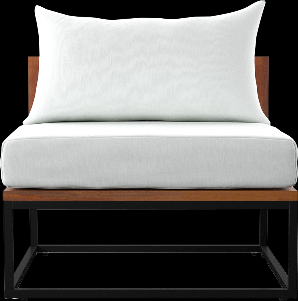 Outdoor Laverne White Accent Chair - Thumbnail - Image 2