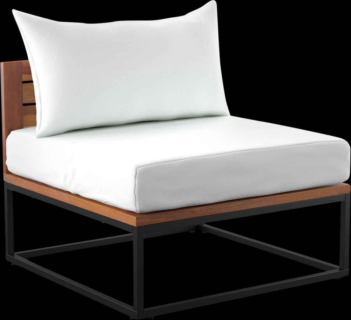 Outdoor Laverne White Accent Chair - Thumbnail - Image 1