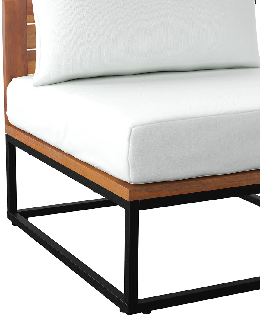 Outdoor Laverne Modular White Loveseat - Image 6
