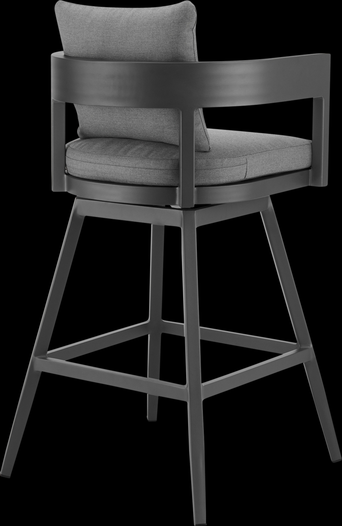 Outdoor Leeton Gray Swivel Barstool - Thumbnail - Image 4