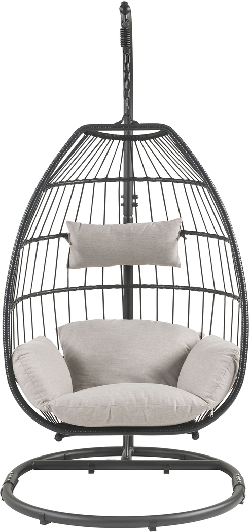 Outdoor Lolannen Black Hanging Chair - Thumbnail - Image 3