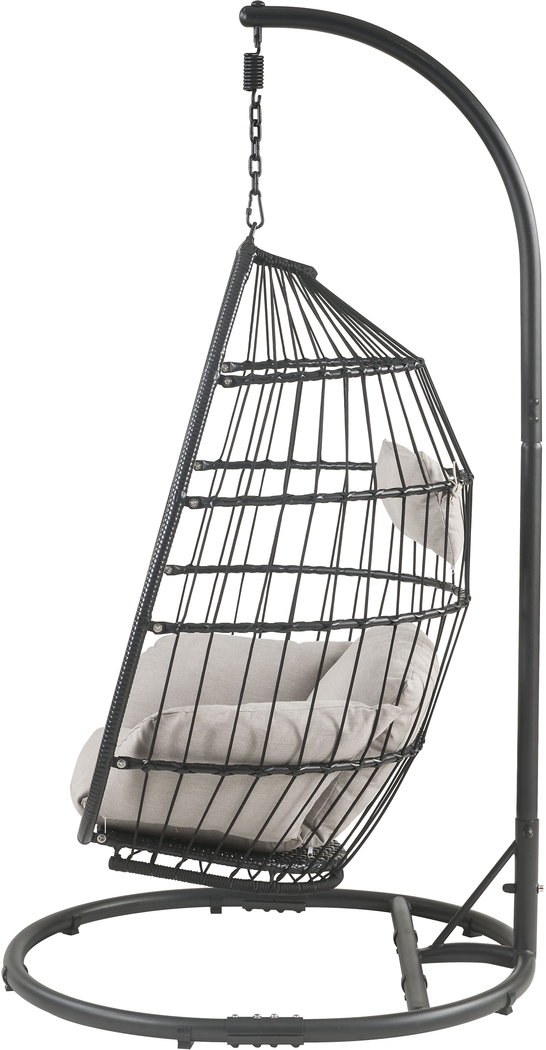 Outdoor Lolannen Black Hanging Chair - Thumbnail - Image 4