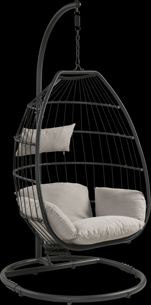Outdoor Lolannen Black Hanging Chair - Thumbnail - Image 1