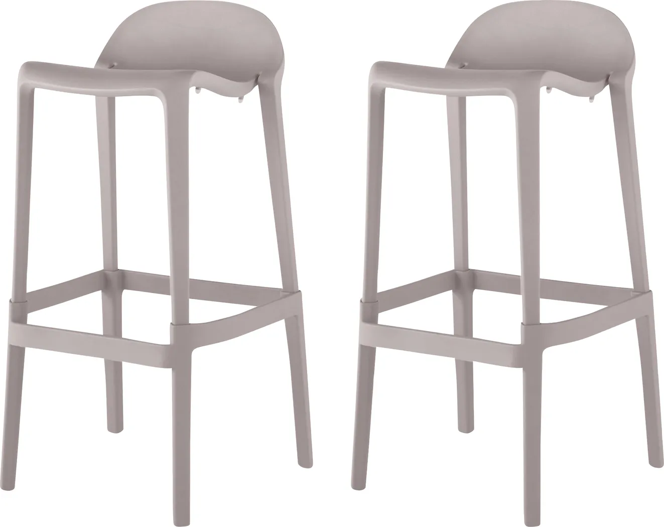 Outdoor Lulia Gray Barstool, Set of 2 - Thumbnail - Image 1