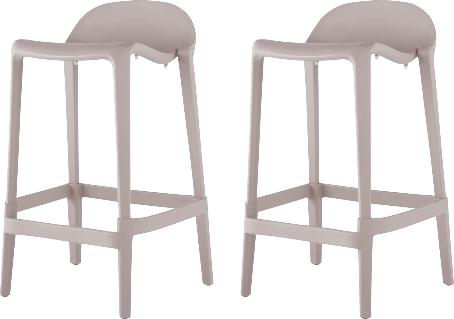 Outdoor Lulia Gray Counter Stool, Set of 2 - Thumbnail - Image 1