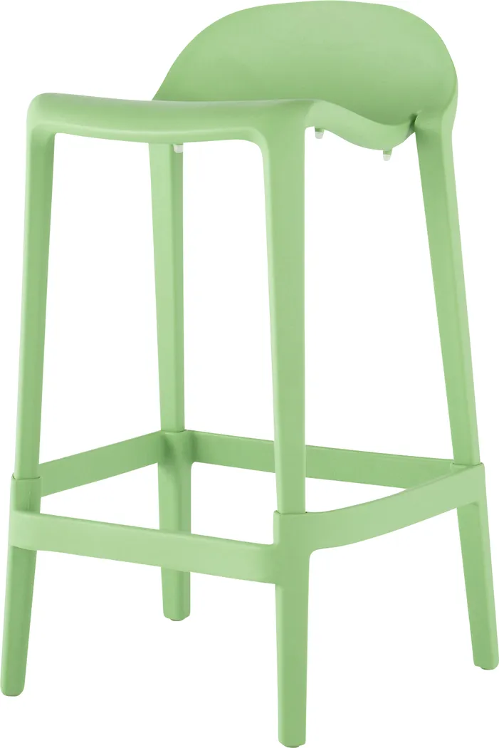 Outdoor Lulia Green Counter Stool, Set of 2 - Thumbnail - Image 3