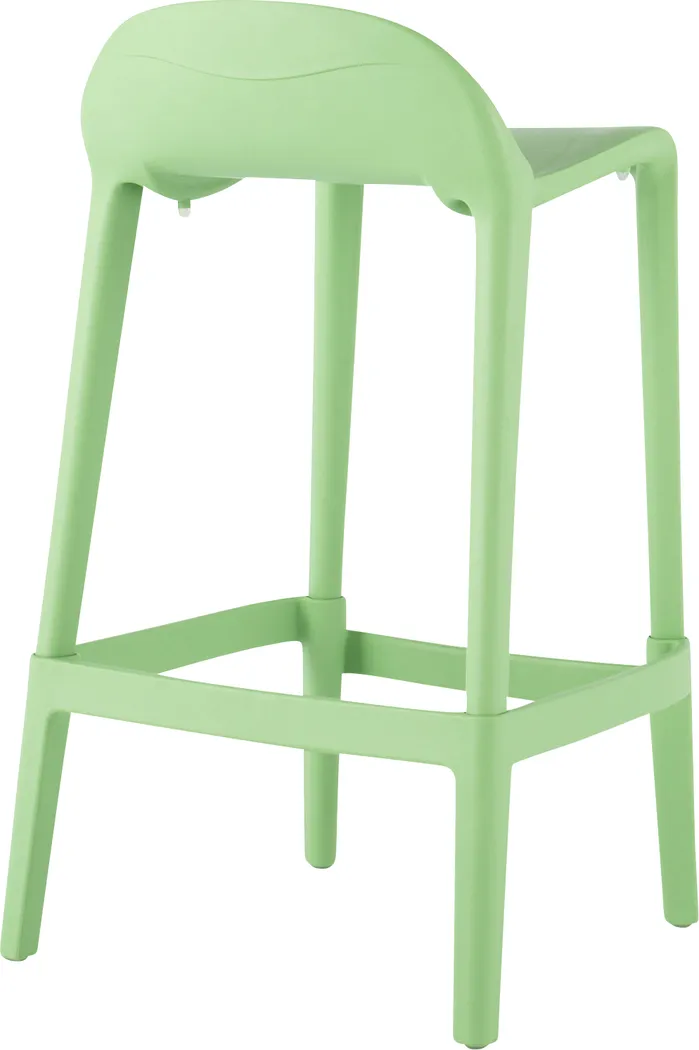 Outdoor Lulia Green Counter Stool, Set of 2 - Thumbnail - Image 4
