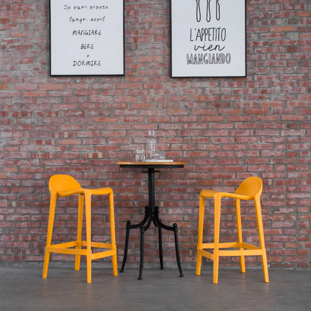 Outdoor Lulia Orange Counter Stool, Set of 2 - Thumbnail - Image 6